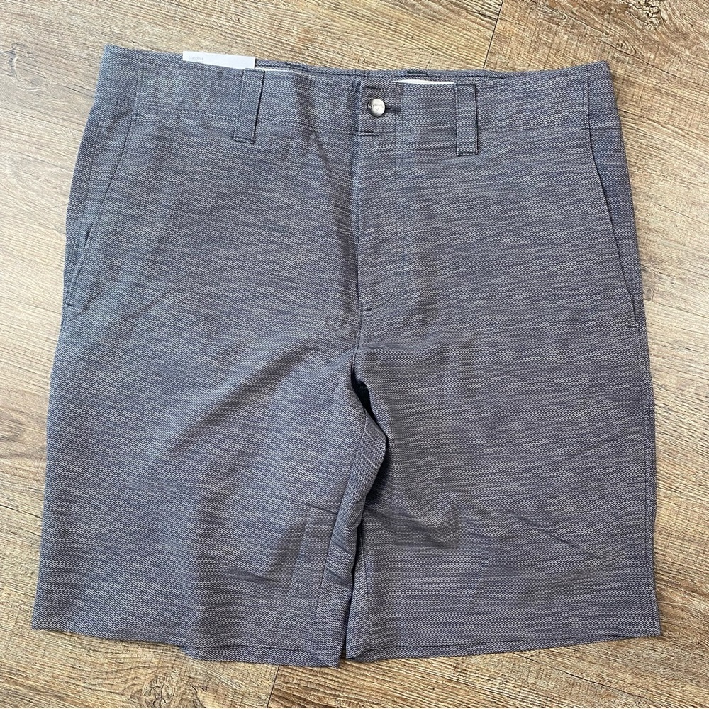 Callaway Golf Shorts Men 32 Black Gray Chino Active Waistband OPTI DRI Stretch